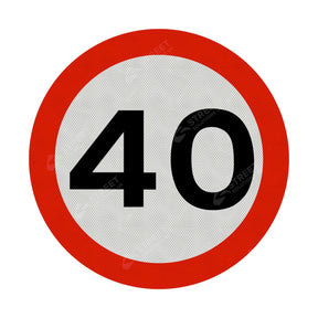 40mph Sign Face