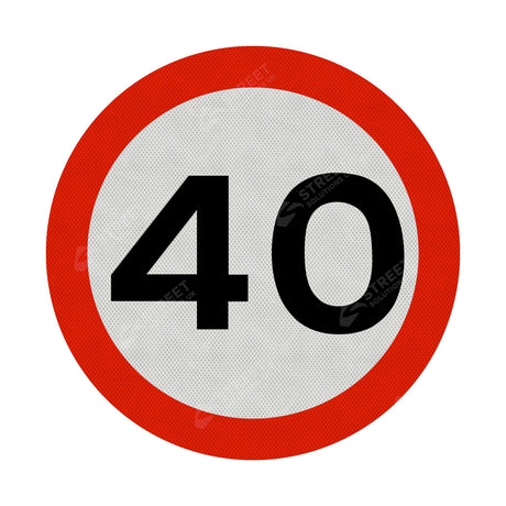 40mph Sign Face