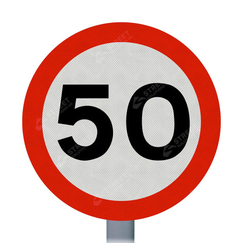 670 Maximum Speed 50mph Sign Face | Post & Wall Mounted