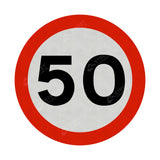 50mph Sign Face 