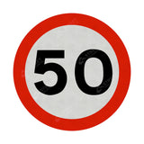 670 Maximum Speed 50mph Sign Face | Post & Wall Mounted