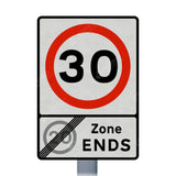 Zone sign face