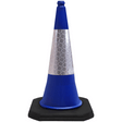 Blue 750mm 2-Piece Traffic Cone
