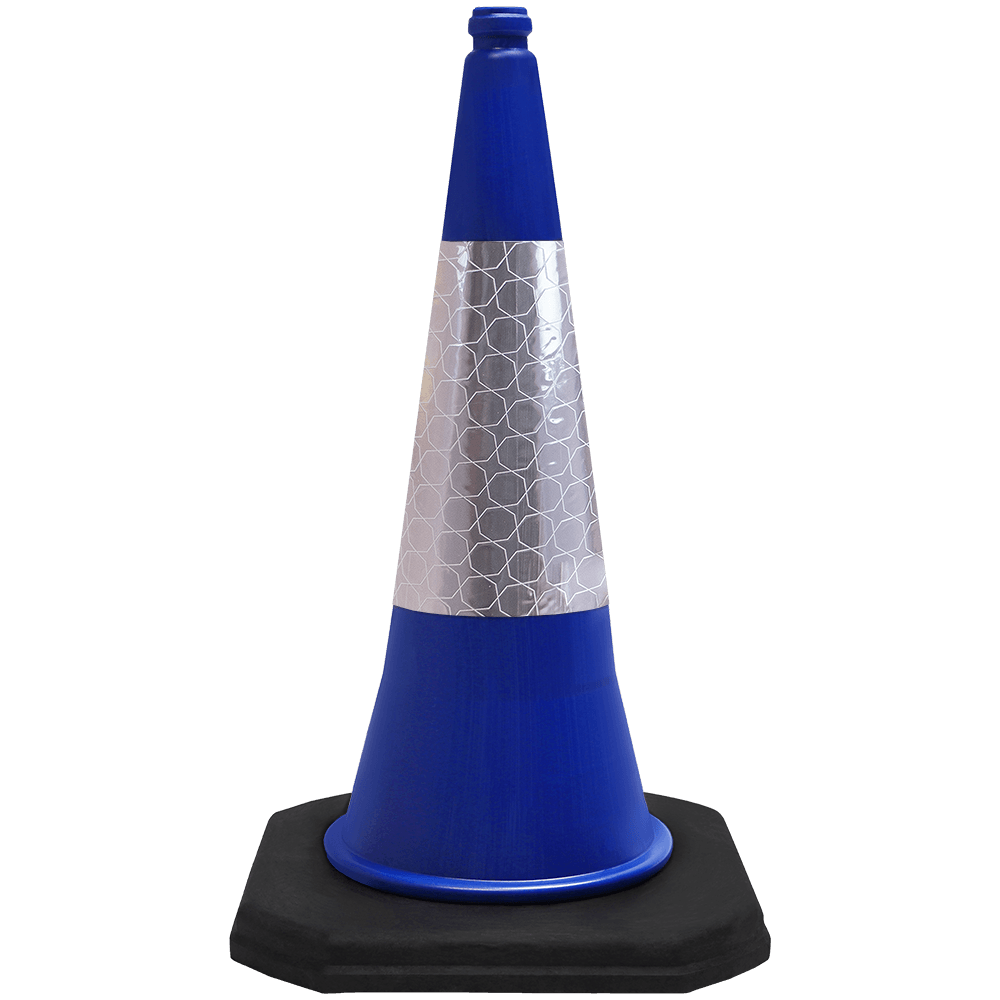Blue 750mm 2-Piece Traffic Cone