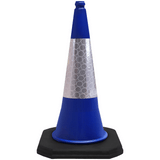 Blue 750mm 2-Piece Traffic Cone