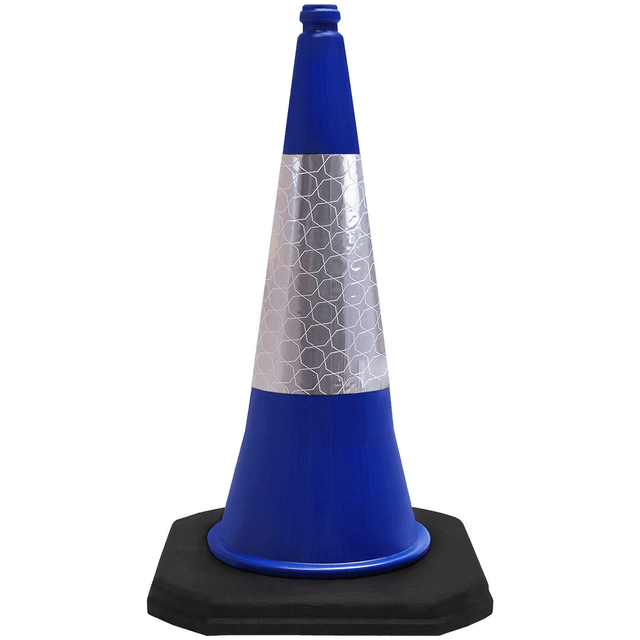 Blue 750mm 2-Piece Traffic Cone