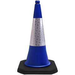 Blue 750mm 2-Piece Traffic Cone