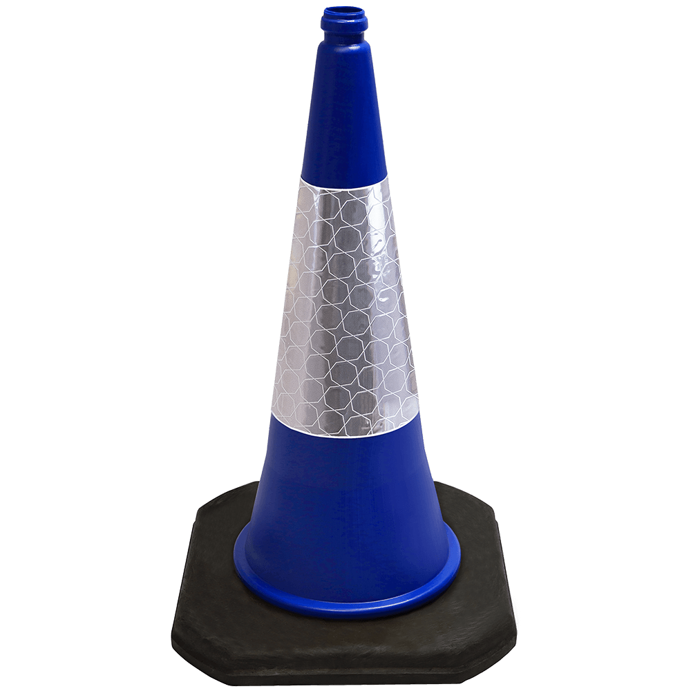 Blue 750mm 2-Piece Traffic Cone