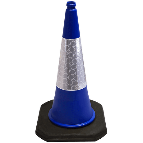 Blue 750mm 2-Piece Traffic Cone