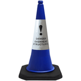Blue Starlite 750mm 2-Piece Traffic Road Cone