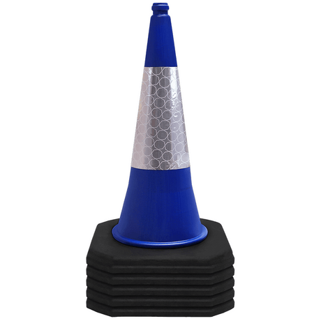 Blue 750mm 2-Piece Traffic Cone