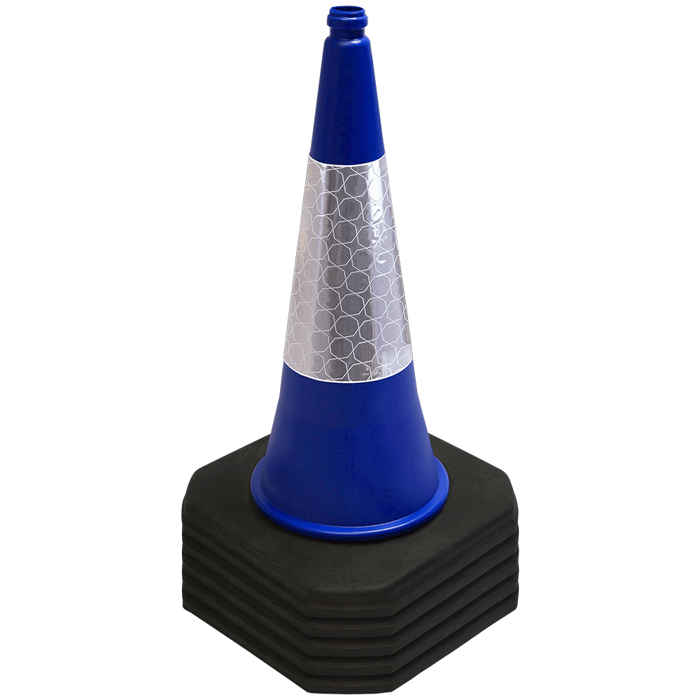 Blue 750mm 2-Piece Traffic Cone