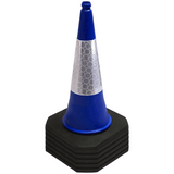 Blue 750mm 2-Piece Traffic Cone
