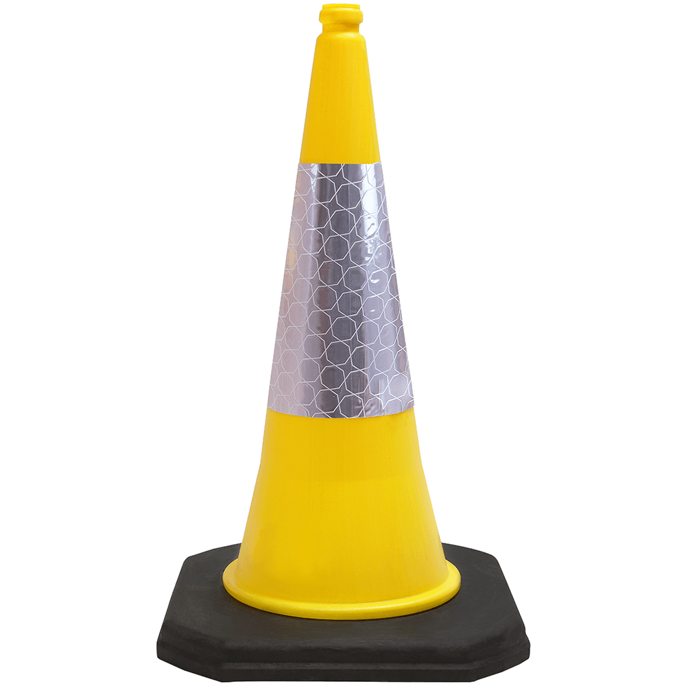 Yellow 750mm 2-Piece Traffic Cone