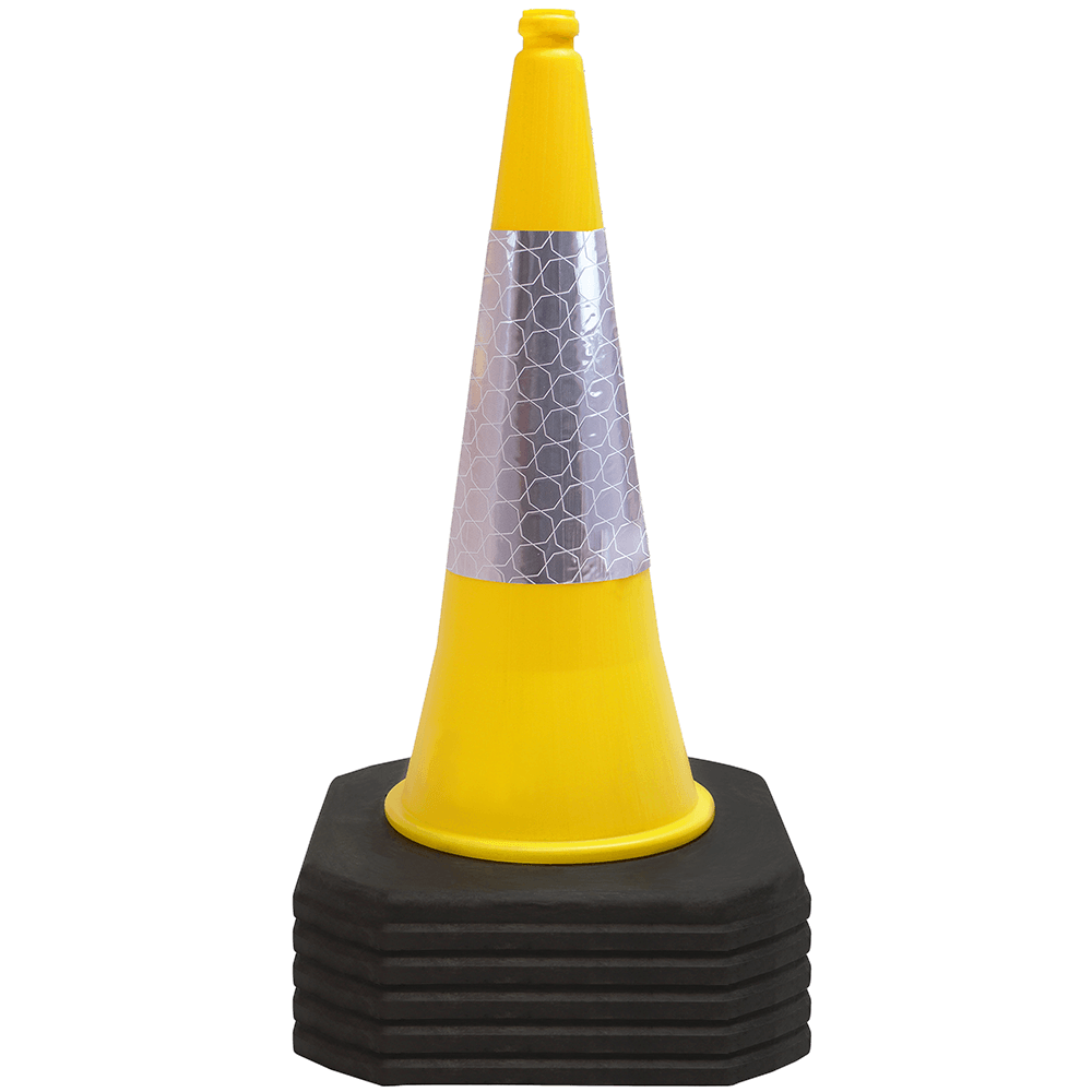 Yellow 750mm 2-Piece Traffic Cone