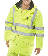 Beeseen Hi Vis 7-in-1 Waterproof Jacket Yellow