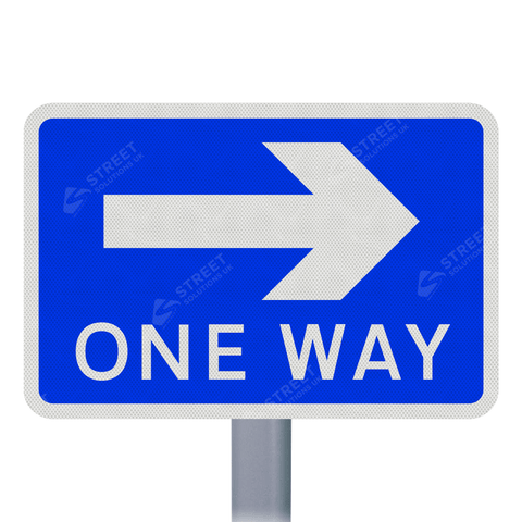 810 One Way Sign For Pedestrians Right Sign Face | Post & Wall Mounted