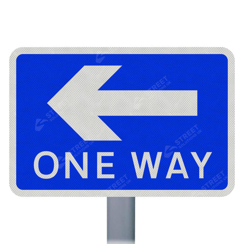810 One Way Sign For Pedestrians Left Sign Face | Post & Wall Mounted street road highway public and private signage 