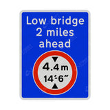 818-3 Advance Warning Of A Mandatory Height Restriction Ahead Sign Face | Post & Wall Mounted street road highway public and private signage 