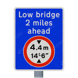 818-3 Advance Warning Of A Mandatory Height Restriction Ahead Sign Face | Post & Wall Mounted street road highway public and private signage 