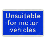 820 Road unsuitable for motor vehicles Sign Face | Post & Wall Mounted