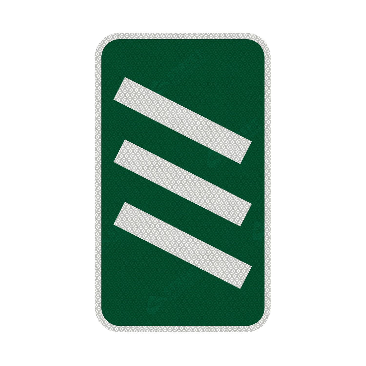 823 825 Count Down Marker sign face for road street highway public private motorway dual carriageway reflective green post mounted