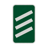 823 825 Count Down Marker sign face for road street highway public private motorway dual carriageway reflective green post mounted