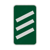 823 825 Count Down Marker sign face for road street highway public private motorway dual carriageway reflective green post mounted