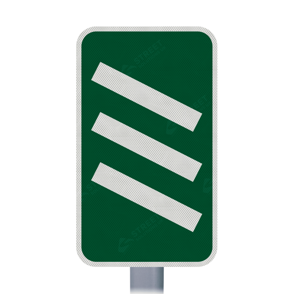 823 825 Count Down Marker sign face for road street highway public private motorway dual carriageway reflective green post mounted