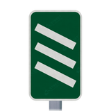 823 825 Count Down Marker sign face for road street highway public private motorway dual carriageway reflective green post mounted