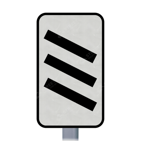823 825 Count Down Marker sign face for road street highway public private motorway dual carriageway reflective green post mounted