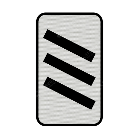 823 825 Count Down Marker sign face for road street highway public private motorway dual carriageway reflective green post mounted