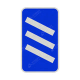 823 Count Down Marker 300 yds Sign Face | Post & Wall Mounted street road highway public and private signage 