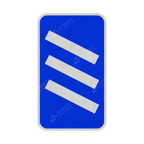 823 Count Down Marker 300 yds Sign Face | Post & Wall Mounted street road highway public and private signage 