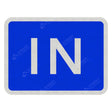 833 'IN' Sign Face | Post & Wall Mounted car park school college university business park business retail park