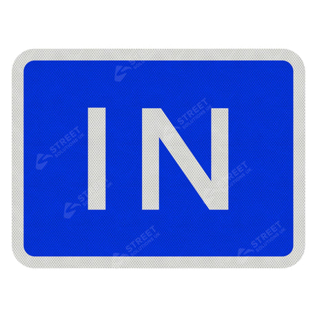833 'IN' Sign Face | Post & Wall Mounted car park school college university business park business retail park