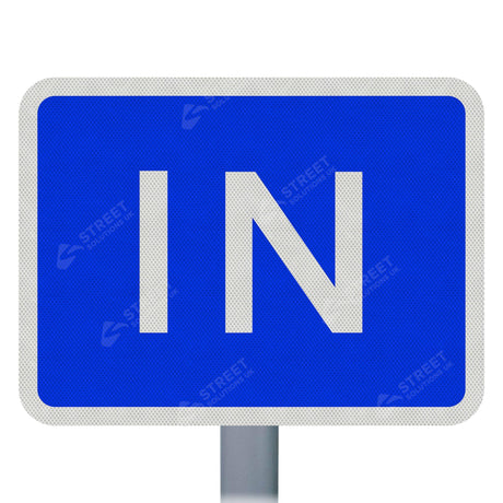 833 'IN' Sign Face | Post & Wall Mounted car park school college university business park business retail park 