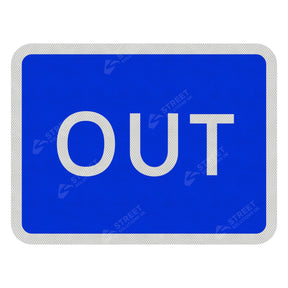 834 'OUT' Sign Face | Post & Wall Mounted car park school college university business park business retail park
