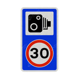 880 Speed Camera Ahead with 30mph Reminder Sign Face | Post & Wall Mounted street road highway signage