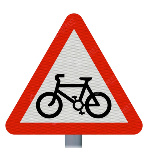 950 Cycle Route Ahead Sign Face | Post & Wall Mounted