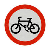 951 Cycling Prohibited Ahead Sign Face Only