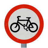 951 Cycling Prohibited Ahead Sign Face Only