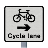 962.1 Cycle Lane On road At Junction Ahead Sign Face | Post & Wall Mounted