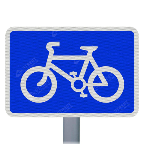 967 End of Cycle Route Sign Face | Post & Wall Mounted street road highway public and private signage 