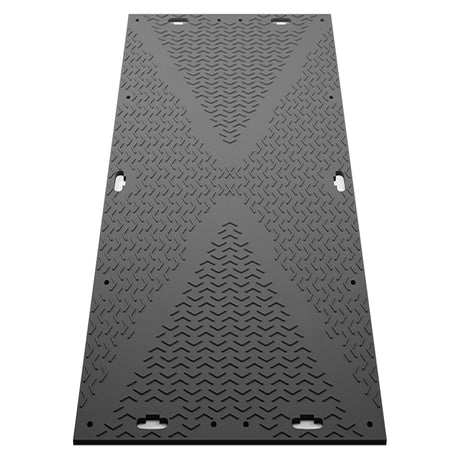 Access-mat-Heavy-duty-Double-sided-Ground-protection-Temporary-roadways-Construction-site-Pipeline-Crane-Timber-Skid-resistant-Outdoor-Industrial-HALF-SIZE-E-Mat-grey