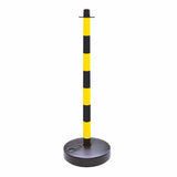 Plastic post and chain barrier kit 6 post set outdoor safety barriers crowd control kit plastic fencing temporary link fencebarricade outdoor crowd control traffic control safety chain link fence durable