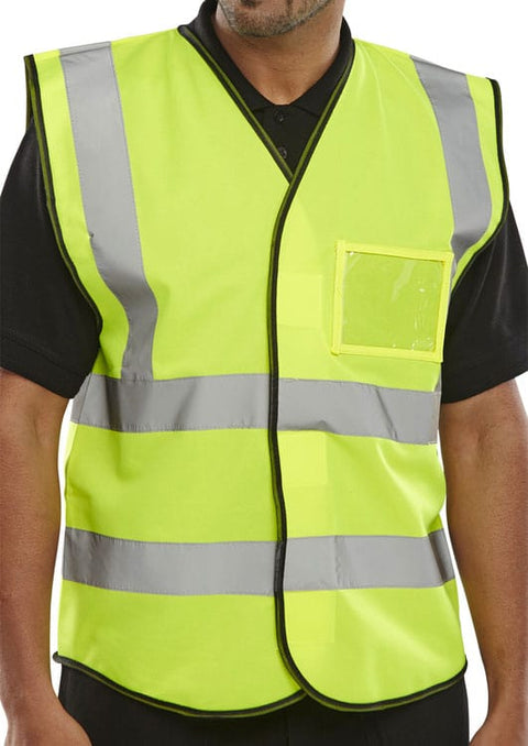 Hi-Vis Vest with ID Pocket Yellow