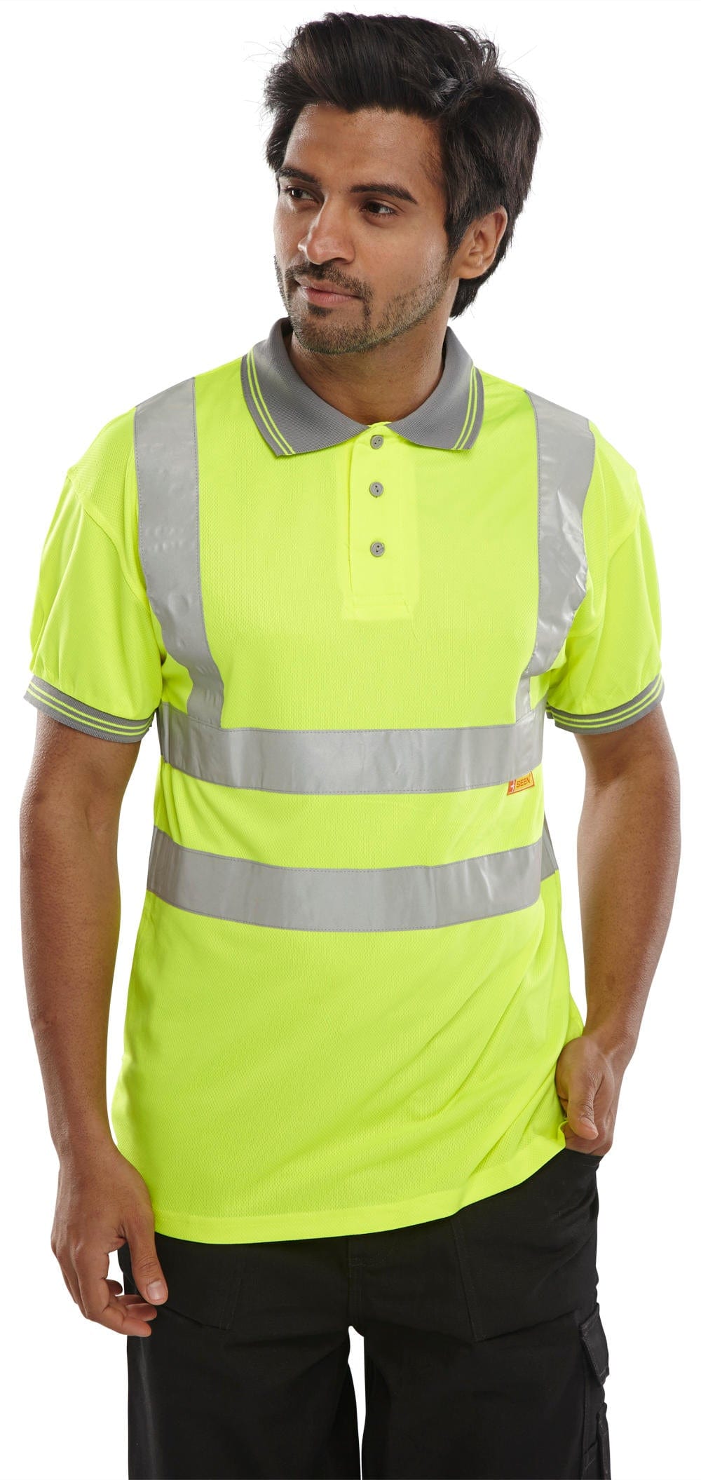Beeseen Hi-Vis Short Sleeved Polo Shirt Yellow