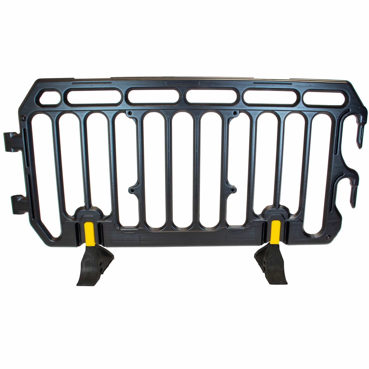 crowd control plastic metal pedestrian safety street event festival marathon melba swintex jsp 2 meter metre race anti trip stacking portable black silver orange boss heras safe fence start traffic school construction plastic safety barriers