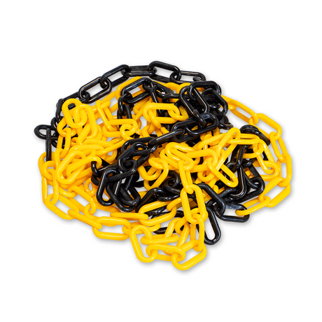 Plastic Cone Chain Yellow & Black Road Cone